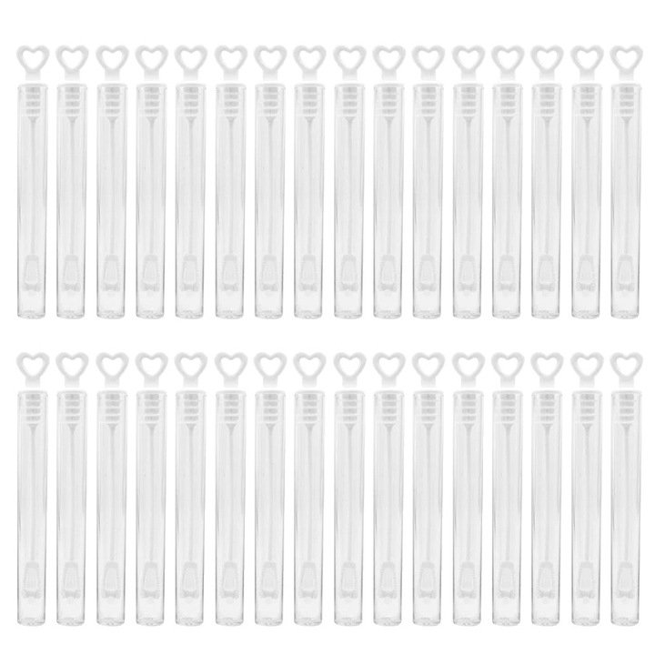 Buborékfújó flakonok, színes design, 30 db-os készlet, fehér