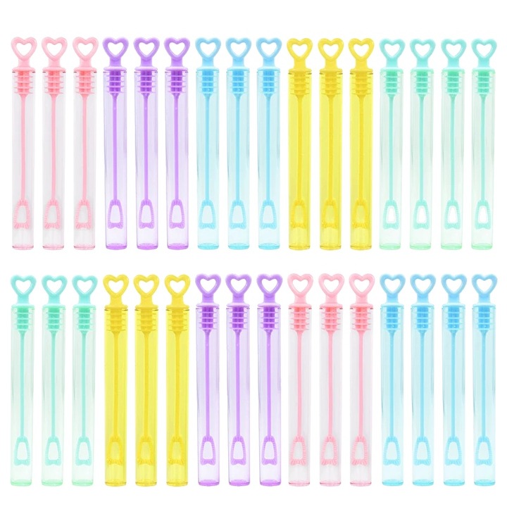 Buborékfújó szett, színes design, 30 darab