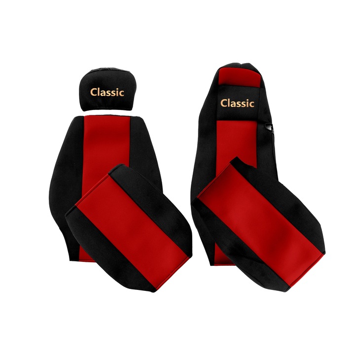 Huse scaune F-CORE, set 2 piese, rosu, pentru Mercedes Actros MP 1, Mega Space