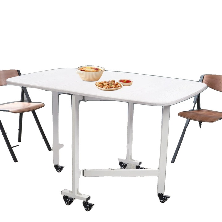 Masa pliabila, constructie robusta, design compact, ivory, 220.46lbs