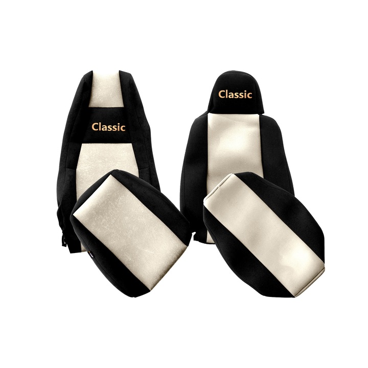 Camion Huse scaune, F-CORE, pentru SCANIA S NEXTGEN R NEXTGEN P NEXTGEN L NEXTGEN G NEXTGEN 01.17-, Sofer integrat, Pasager integrat, Tetiere inguste sofer, Sampanie