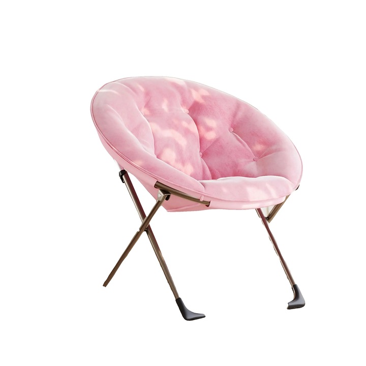 Scaun de masa pentru copii, design pliabil, material textil, roz, 20.47x22.83x32.28in