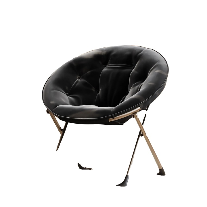 Scaun de masa pentru bebelusi, design pliabil, material textil, negru, 20.47x22.83x32.28in