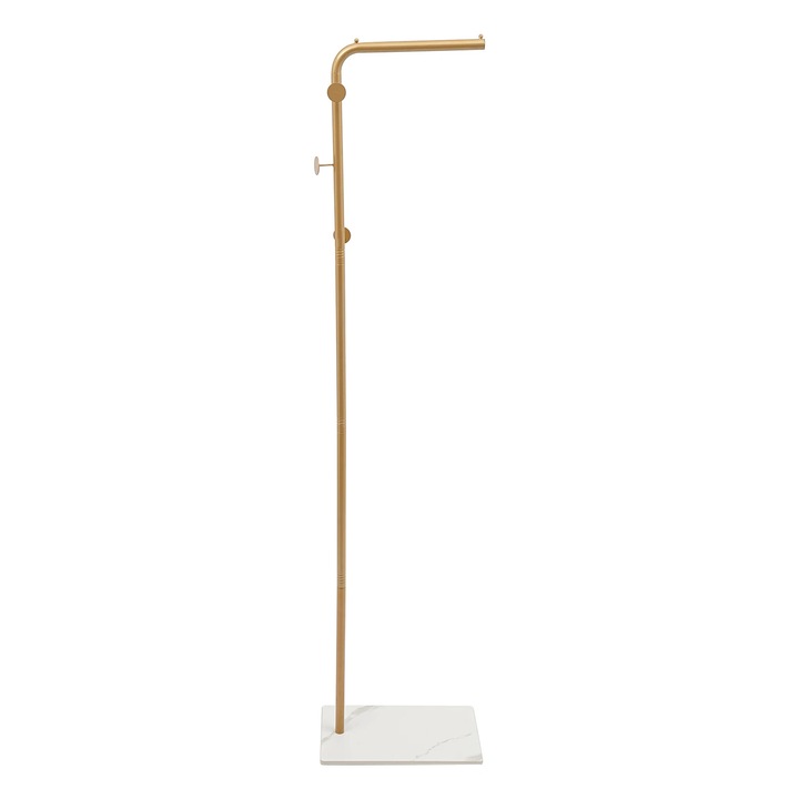 Stativ pentru haine, Cuier pe podea, Design modern, Necesita asamblare, Pentru hol, dormitor si birou, Auriu