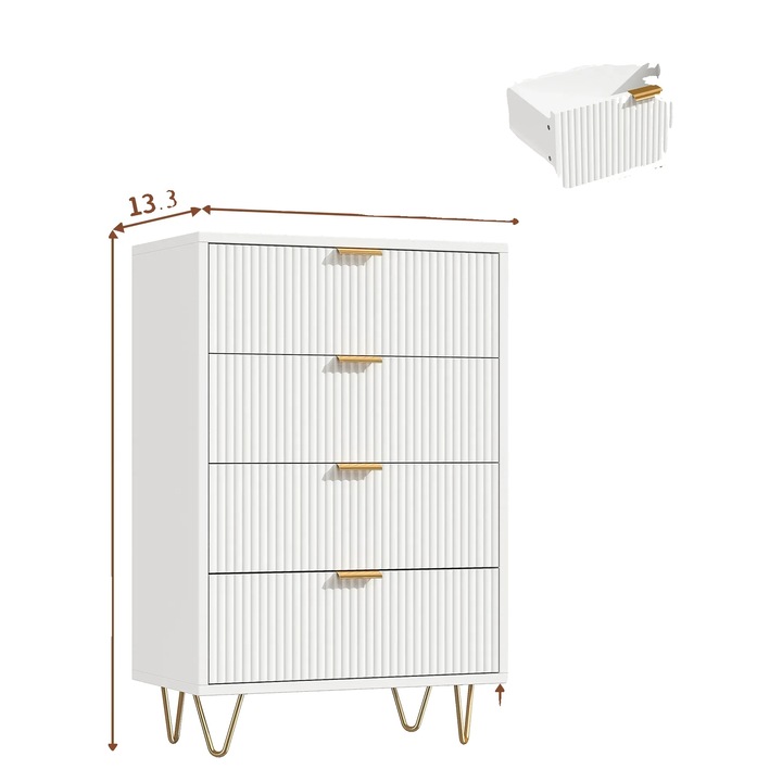 Comoda, 4 Sertare, Spatiu Generos, Design Modern, 30x15x40inch