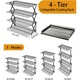 Set raft racire pliabil, 4 niveluri, ajustabil, negru, 30x40x50cm