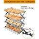 Set raft racire pliabil, 4 niveluri, ajustabil, negru, 30x40x50cm