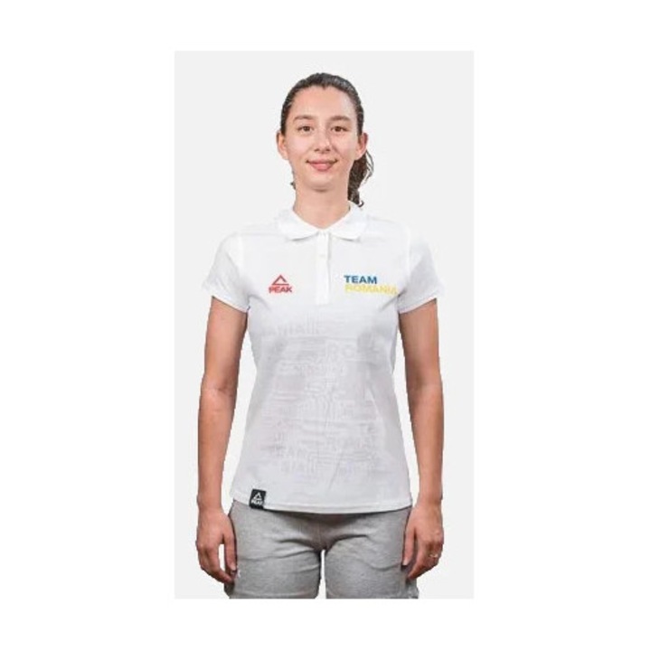 Tricou polo bumbac PeakSport, alb, 3XL INTL, 3XL-Long INTL