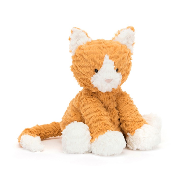 Jucarie de plus, Ginger Cat, 23x13x9cm, culoare portocalie