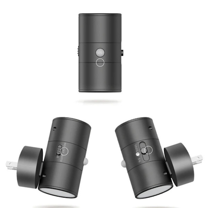 Lampa cu senzor de miscare, 2 bucati, lumina calda alba, dimabila 0-100 lumeni, 4.5x9x10.5cm