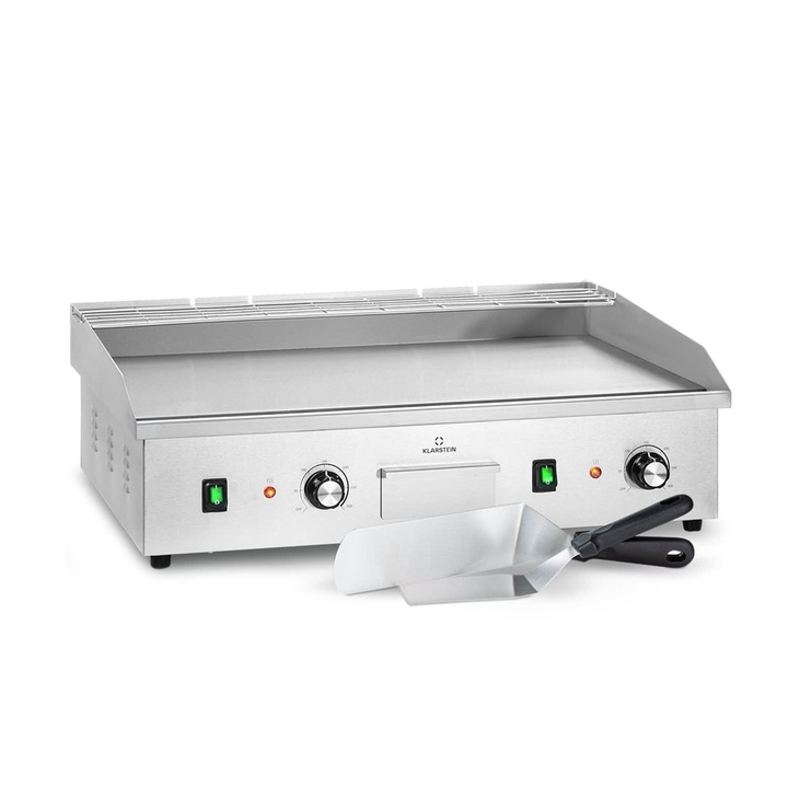 Klarstein, Grillmeile 4400, Gratar Electric, Plancha, 2X2200W, Placa De Gratar Din Otel Inoxidabil