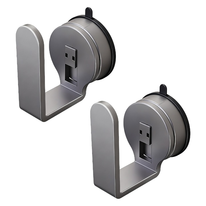 Fali tartó routerekhez, 2 darab, szén és műanyag, 82x70mm, fúrás nélkül