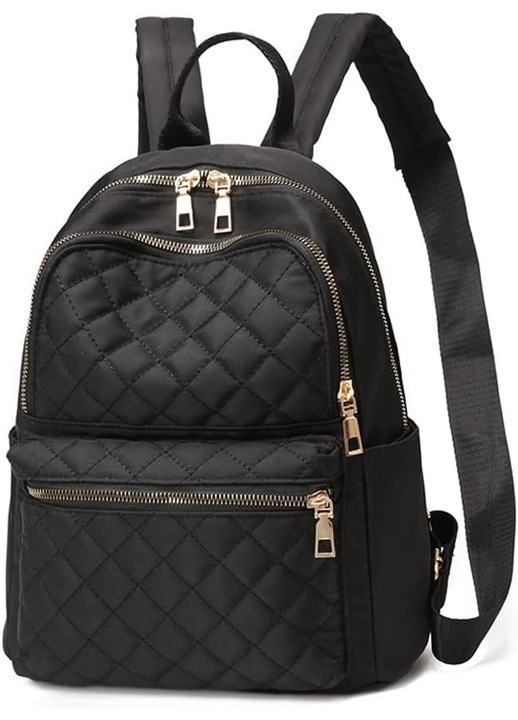 Rucsac fashion dama, negru, impermeabil, anti-furt, cu multe buzunare, dimensiuni mici