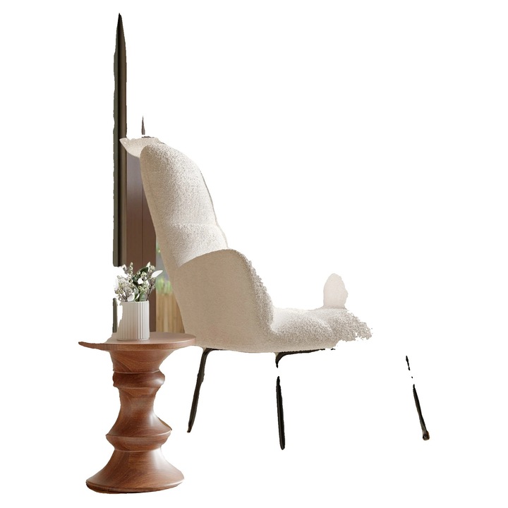 Hintaszék, textil és fa anyag, 52.5cm x 88cm x 96cm, modern minimalista stílus, maximális terhelhetőség 113kg