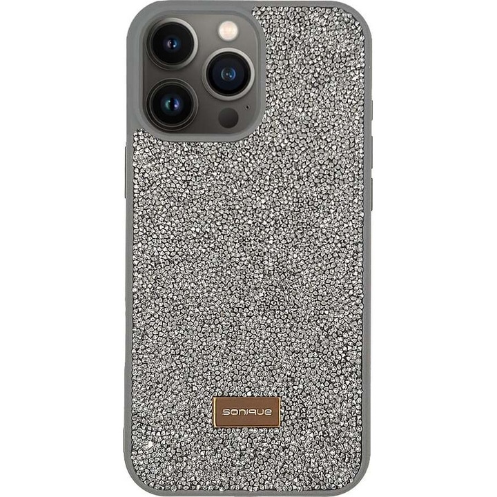 Husa telefon Sonique Lux Diamond pentru iPhone 13 Pro, TPU + PC, design cu efect diamant, protectie impotriva caderilor, culoare transparenta