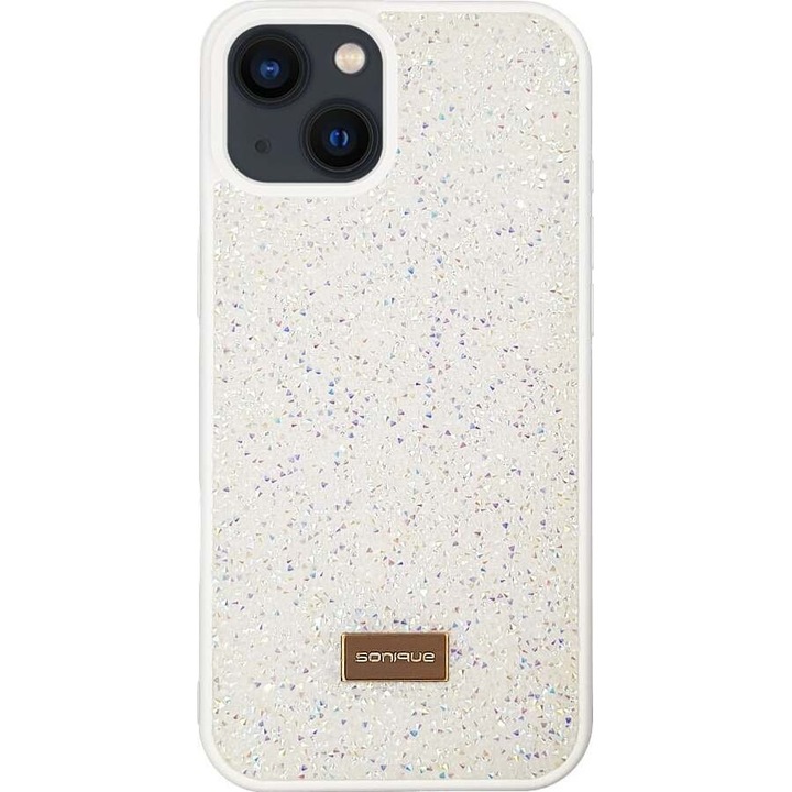 Husa telefon Sonique Lux Diamond, TPU + PC, efect diamant, alb, pentru iPhone 13
