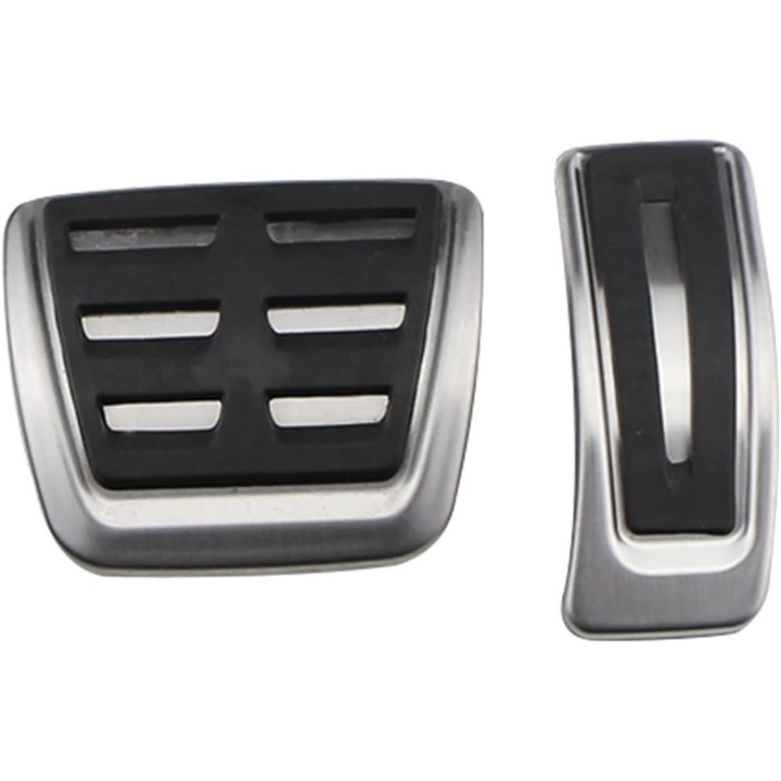 Autó fékpedál borítások, 2 darab, rozsdamentes acél, Audi A1/A4L/A6L/Q5 modellekhez, csúszásgátló hatással