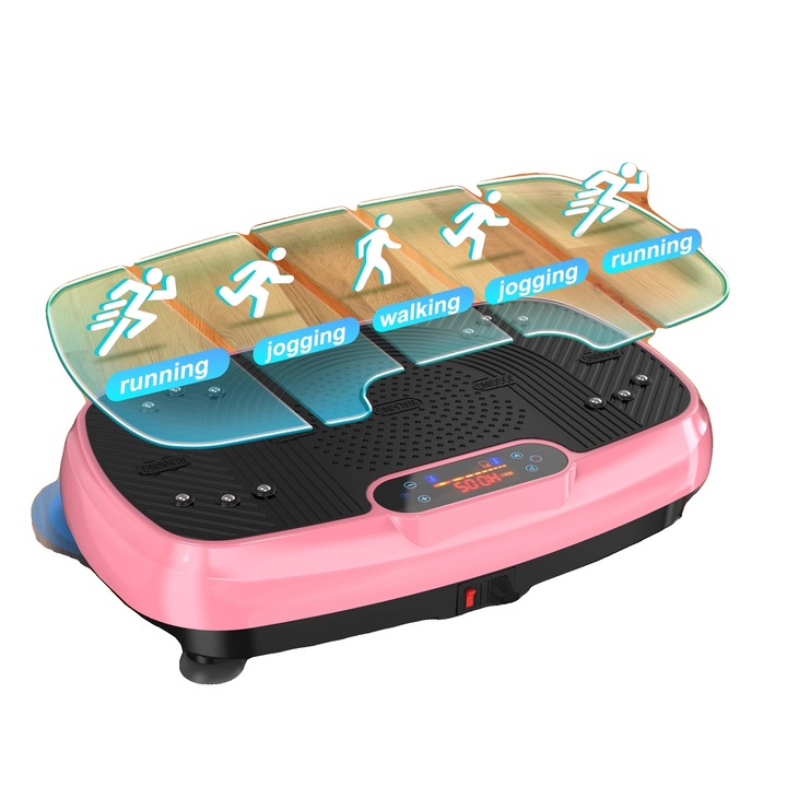 Aparat vibromasaj, design compact, roz, 25x15x5 inchi