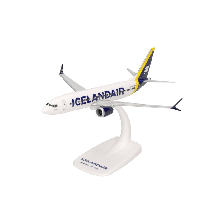 Macheta avion Boeing B737 MAX 8, Icelandair, lungime 19 cm, scara 1:200, Herpa