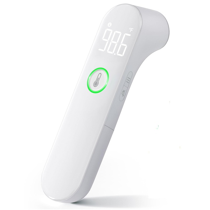 Termometru digital pentru copii si adulti, masurare rapida si precisa, mod silentios, design ergonomic, dimensiuni compacte, alb