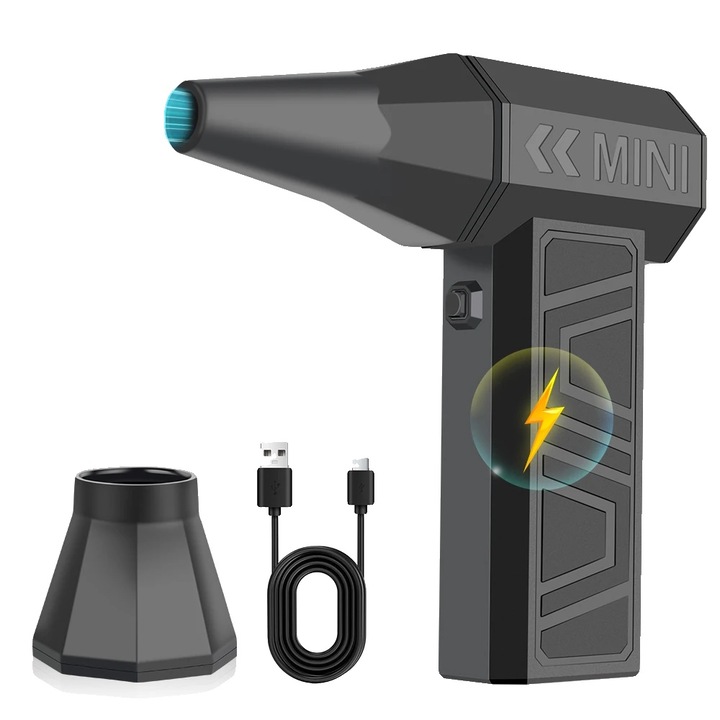 Felfújható pumpa, LED, vezeték nélküli, 4000mAh-s nagy teljesítményű ventilátor, 150 PSI, 120W