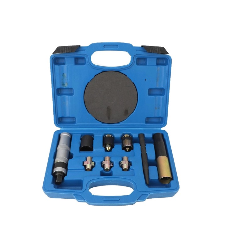 Set de unelte pentru indepartarea piulitelor de blocare, compatibilitate versatila, 10 piese, otel carbon de inalta duritate