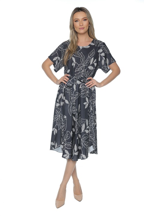 Rochie dama 980, Negru/Ivoire