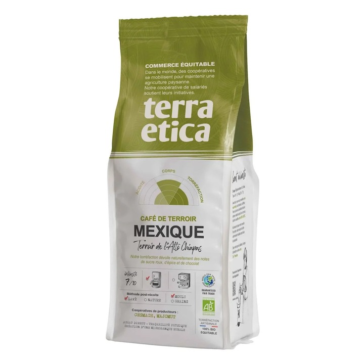 Cafea macinata Arabica 100% Mexic Fair Trade BIO 250g – Terra Etica