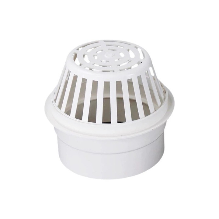 Gratar de scurgere din PVC, 2 bucati, alb, pentru gestionarea apei, rezistent la UV si conditii meteo extreme