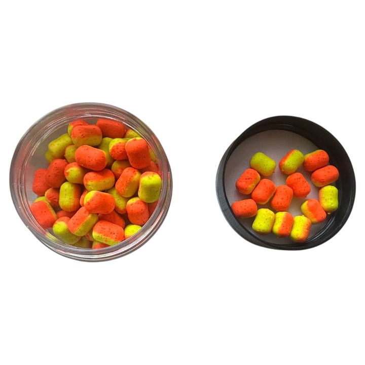 Momeală Jack's Carp Wafters, Crab Monstru, 8x10 mm, galben și portocaliu, borcanel 15g