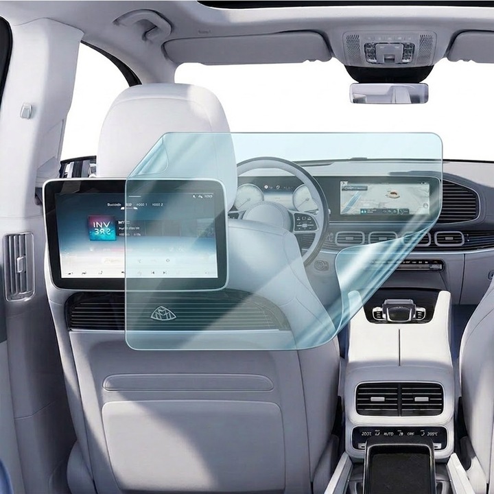 Folie Protectie Ecran Spate (Tetiera Auto) din Hydrogel Regenerabil pentru Audi A8 2025, OPTIM SOLUTION, Protectie Completa, Flexible Hydro-Crystal, Anti-zgarieturi