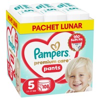 Scutece-chilotel Pampers Premium Care Pants XXL Box Marimea 5, 11kg-17kg, 108 buc