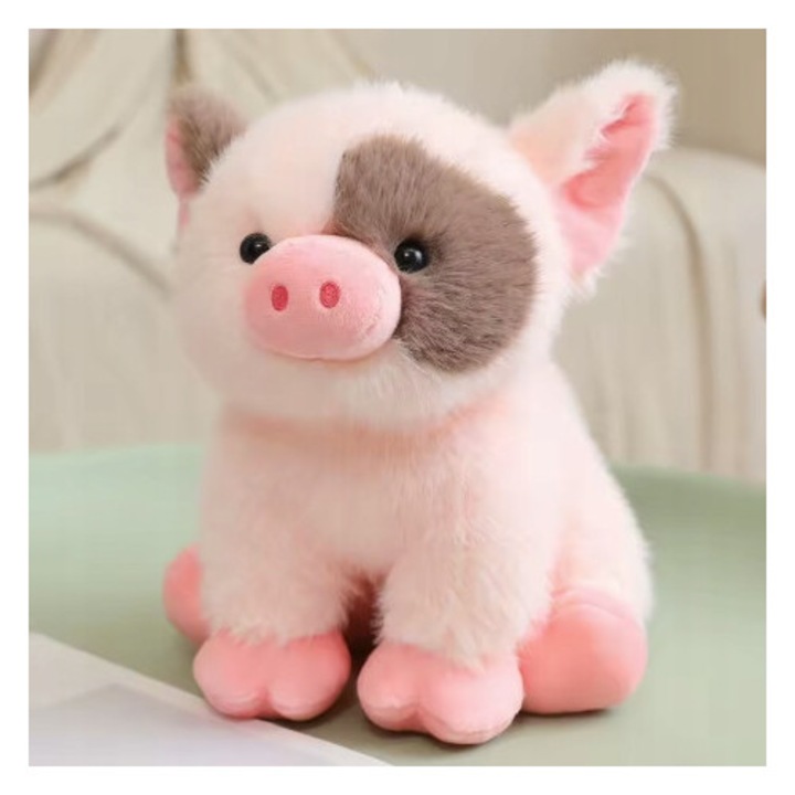 Panda plusz, 20 cm, rozie, jucarie de plus, ideala pentru imbratisat