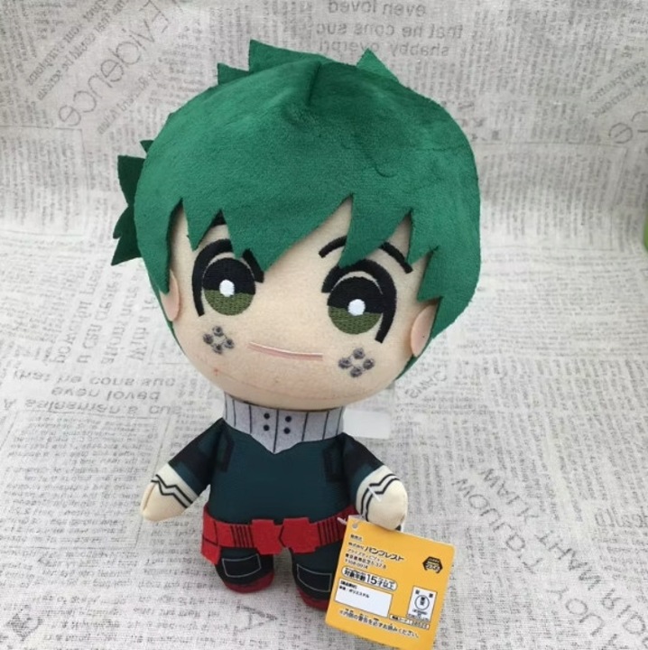 Jucarie de plus Izuku Midoriya, 25cm, My Hero Academia, multicolor, set colectionabil