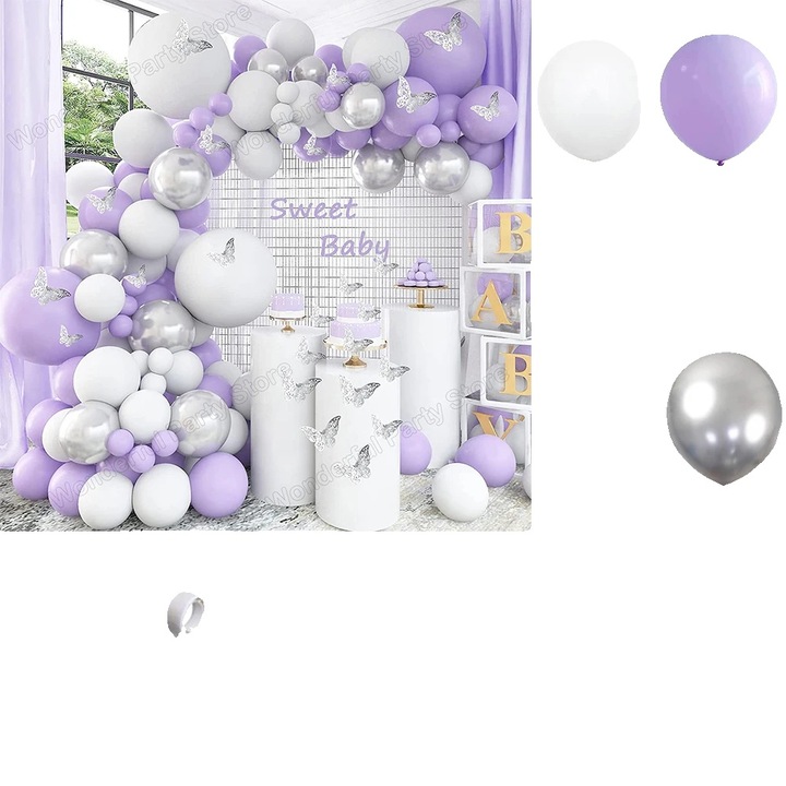 Set de Baloane Garland, 139 Piese, Diverse Ocazii, Rotund, Multicolor