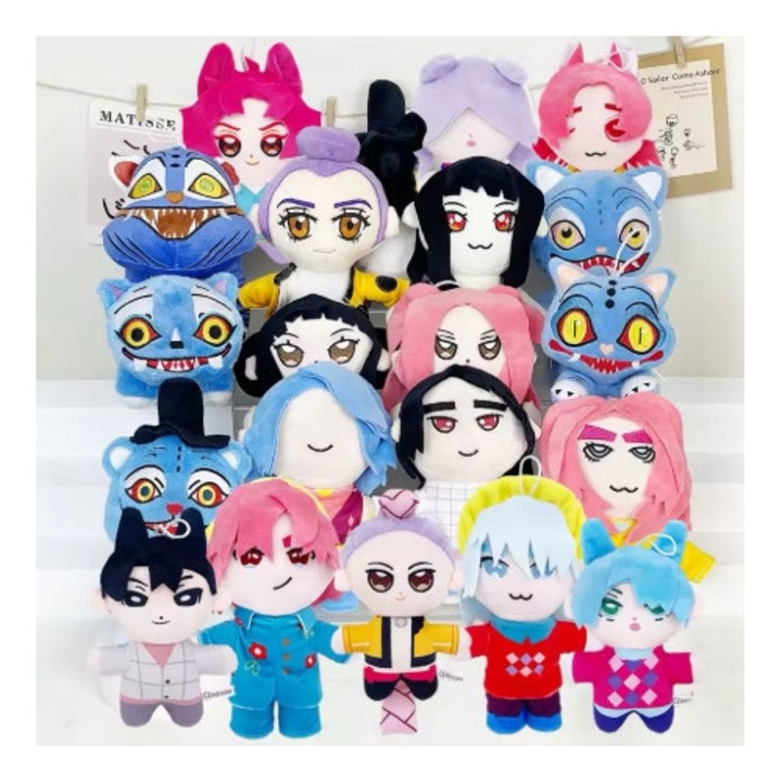 Set 5 plusuri Kpop Demon Hunters, personaje, breloc, 20cm, multicolor