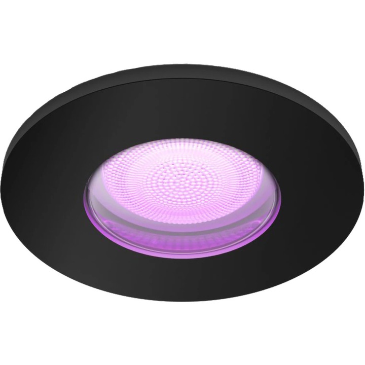 Spot LED smart PHILIPS HUE Xamento 8720169320833, 4.2W, 400lm, IP44, RGB, negru