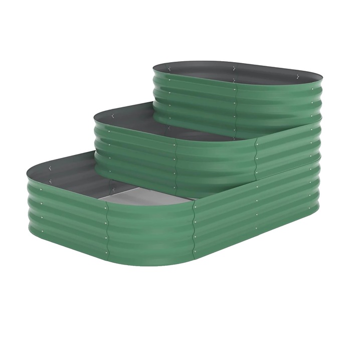 Ghiveci de gradina, design extensibil, material durabil, verde