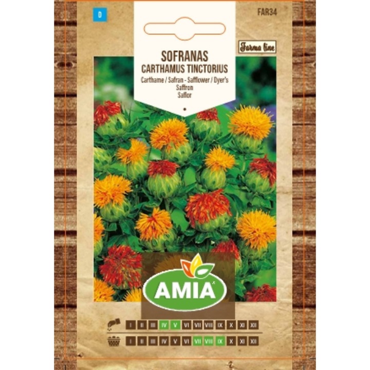 Seminte de sofranas, Amia Farma Line, Carthamus tinctorius