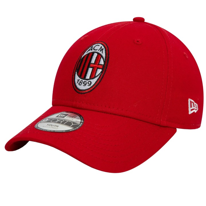 Sapca baseball pentru baieti, New Era Core 9Forty AC Milan 50-54 CM Cap 60571773, Rosu, YOUTH
