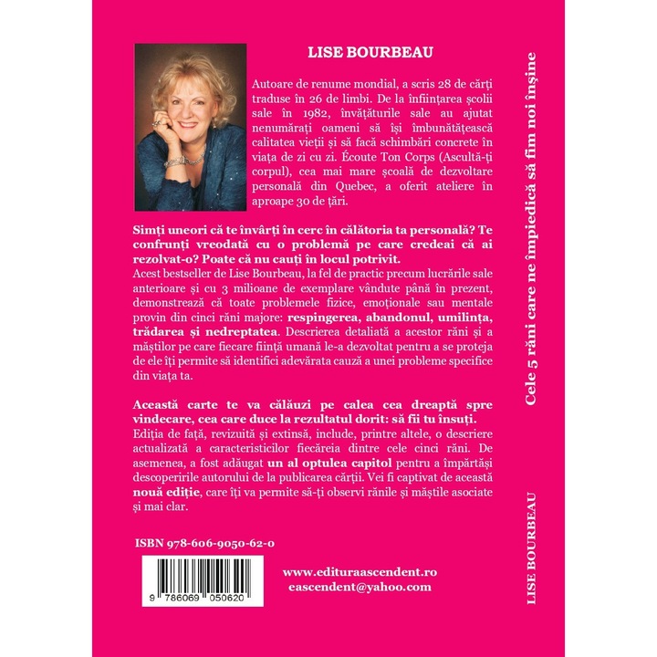 Cele 5 rani care ne impiedica sa fim noi insine - Lise Bourbeau, editia 2026