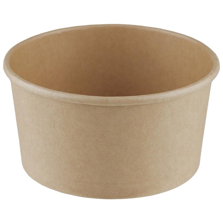 Set 2 x Boluri din Carton, 360 ml, Biodegradabile, PE Kraft, 115 mm, 50 Bucati