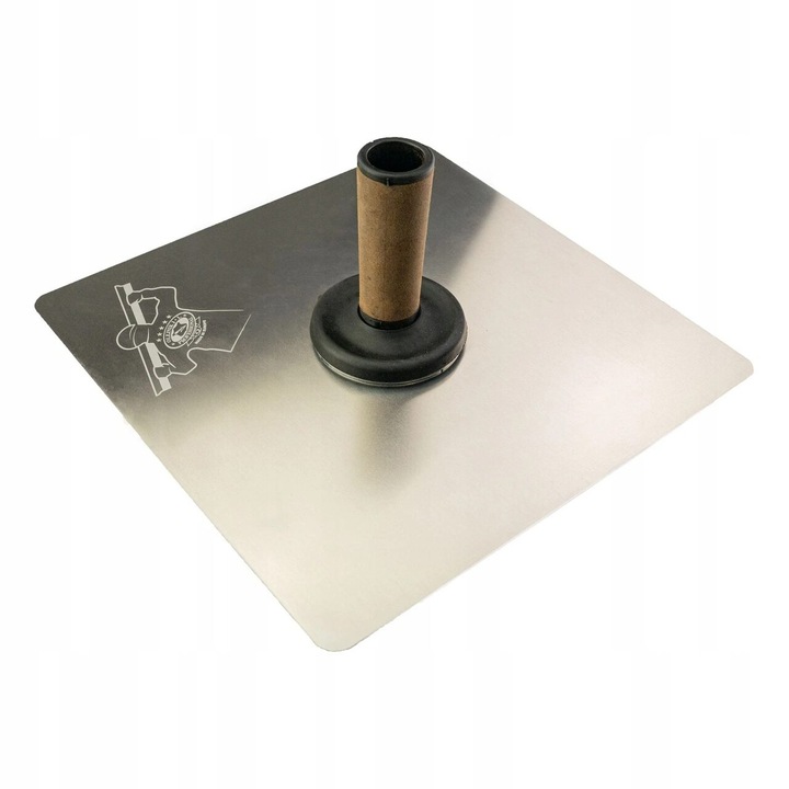 Tavă glet, Olejnik, aluminiu, 33x33cm, maner piele Alcantara, grosime 1.75mm