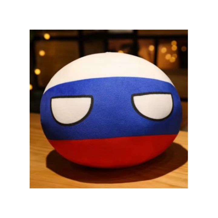 Pluszowy countryball Rusia, 10cm, minky, decorativ, jucarie pentru copii