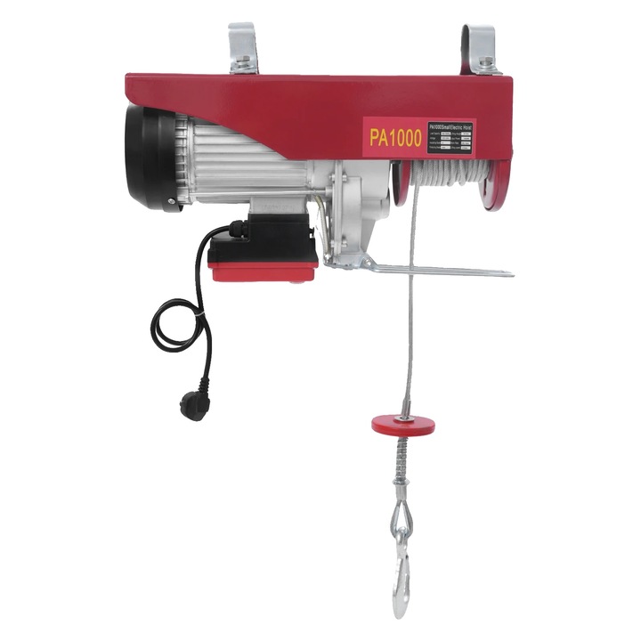 Sistem de tractare, Capacitate 1000 kg, Viteza 10 m/min, Rosu