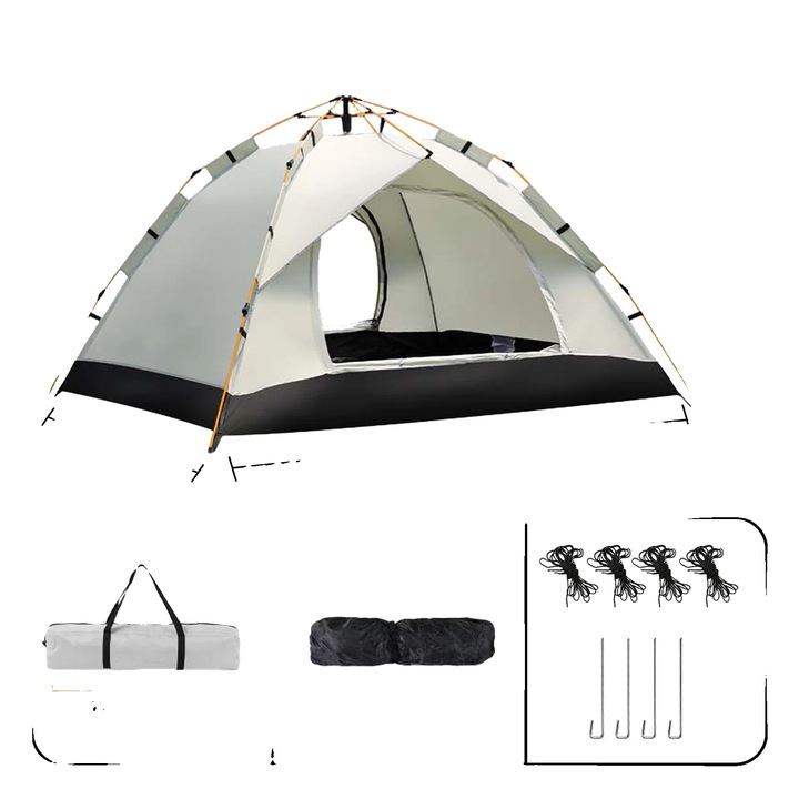 Cort camping S11, usor, impermeabil, 2 persoane, 210x150x120cm