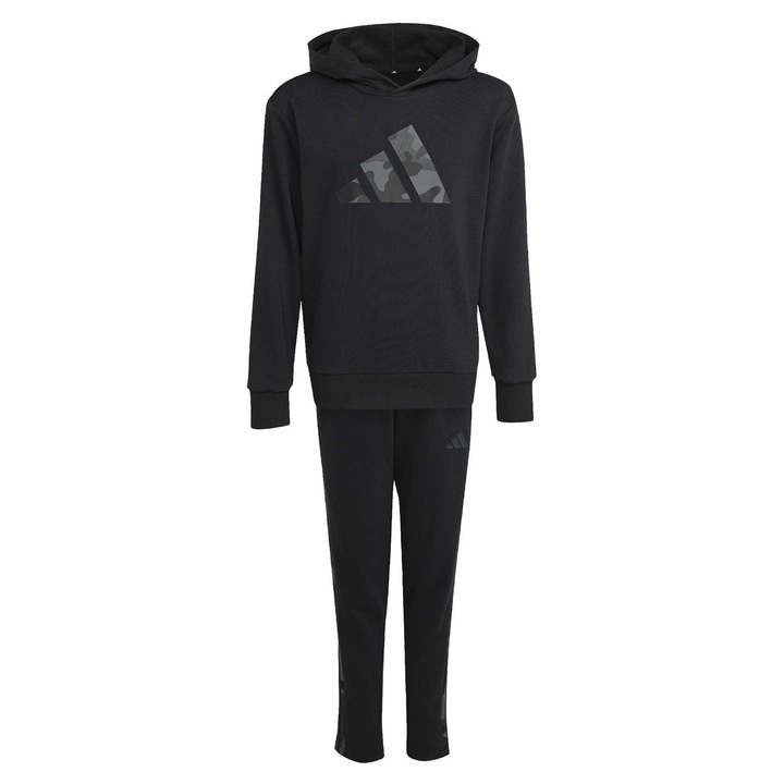 Trening Adidas J Camo Ts KC8718 Copii Negru, Negru
