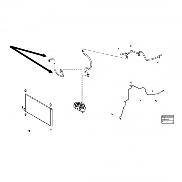 Conducta Aer Conditionat WRC, pentru Nissan X-Trail, Rogue, 924904BA5A