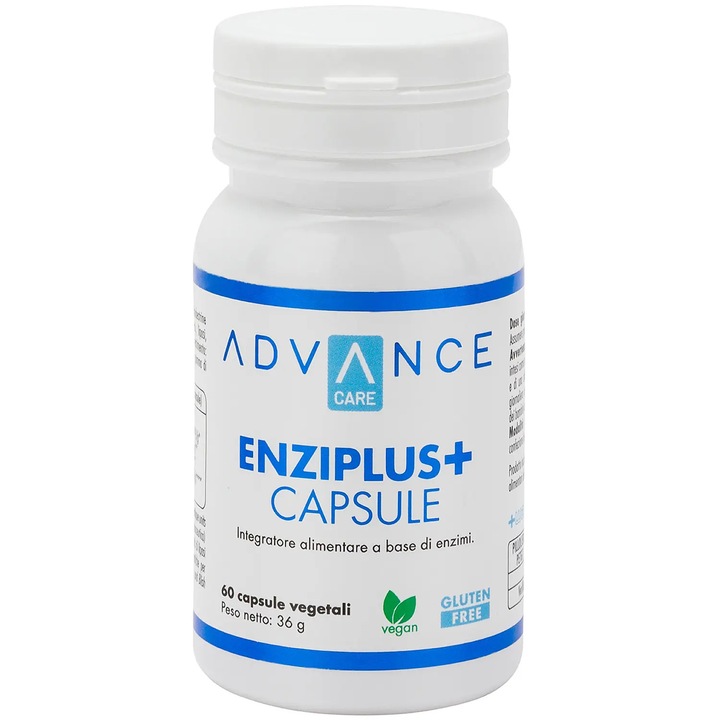 Enziplus+ Capsule +Watt, supliment alimentar pe baza de enzime digestive, 60 capsule