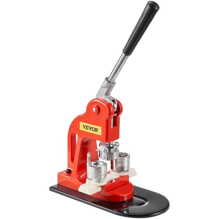 Masina de facut butoane, VEVOR, 25mm, set cu 500 piese, 29x15.5x48.5cm